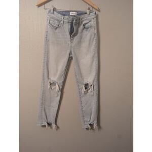 Pistola Womens Charlie High Rise Straight Jeans Size 27 Blue Button Fly